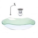 Ver imagem 1 de Cuba de Vidro para Banheiro Oval 47 Cm