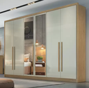 Ver imagem 1 de Guarda Roupa Robust 6 Gav. 100%mdf com Espelho Cumaru Fendi