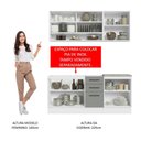 Ver imagem 4 de Cozinha Completa Madesa Agata 180002 Com Armário E Balcão (sem Tampo E Pia) - Branco/cinza