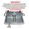Fritadeira Elétrica Industrial 2 Cubas 10 Litros Inox - 6