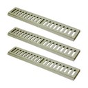 Ver imagem 1 de Kit 3 Ralo Grelha Linear Caixilho em Alumínio Bege 15x50cm