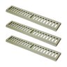 Kit 3 Ralo Grelha Linear Caixilho em Alumínio Bege 15x50cm - 1