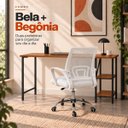 Ver imagem 4 de Conjunto de Escritório Mesa Bela e Cadeira Begônia Mesh Branca