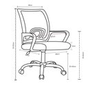 Ver imagem 4 de Cadeira de Escritório Secretária Base Preta com Rodinha Fortt Porto Preta - Csf01-p