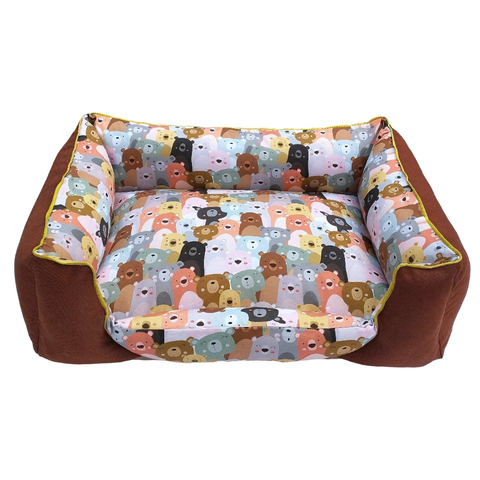 Caminha de Cachorro Retangular Caramelo 100% Algodão com Fibra Anatômica e Antialérgica Duz Pets