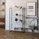 Ver imagem 2 de Estante Multiuso Para Escritório Industrial 04 Prateleiras Areta 145x80cm C01 Snow- Lyam Decor