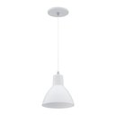 Ver imagem 1 de Lustre Pendente Taschibra Cúpula Td 622 E27 Bivolt Branco Fosco