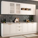 Ver imagem 1 de Cozinha Completa Dallas 11 Portas 3 Gavetas 100% Mdf Americana Branco - Panorama Móveis