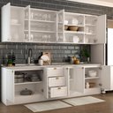 Ver imagem 2 de Cozinha Completa Dallas 11 Portas 3 Gavetas 100% Mdf Americana Branco - Panorama Móveis