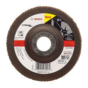 Disco Flapdisc Reto para Metal 115x22 Grão 40 - 2.608.607.322 - Bosch Disco Flapdisc Reto P/met.115x