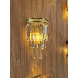 Arandela Dourada com Cristais 32cm 2e14 Paris Luz - 2