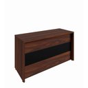 Ver imagem 4 de Balcão de Atendimento Recepção 120 cm Reto Baixo F5 Office Cor:Louro Preto com Preto
