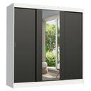 Ver imagem 3 de Guarda-roupa Casal Madesa Reno 3 Portas de Correr com Espelho