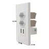 Kit 2 Tomadas Fonte Usb de Parede Universal + Tomadas Bivolt A8-2u2c - 5