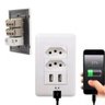 Kit 2 Tomadas Fonte Usb de Parede Universal + Tomadas Bivolt A8-2u2c - 2