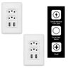 Kit 2 Tomadas Fonte Usb de Parede Universal + Tomadas Bivolt A8-2u2c - 1