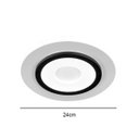 Ver imagem 4 de Lustre Plafon Led 27w Cinza 24cm Sobrepor 3000k Bivolt Dcb03058