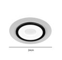 Ver imagem 4 de Lustre Plafon Led 27w Cinza 24cm Sobrepor 3000k Bivolt Dcb03058