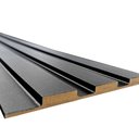 Ver imagem 3 de Painel Ripado Compacto 274x25cm Larg. 4 Unid. - MDF - Preto Tx - Talatto