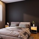 Ver imagem 1 de Painel Ripado Compacto 274x25cm Larg. 4 Unid. - MDF - Preto Tx - Talatto