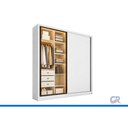 Ver imagem 2 de Guarda Roupa Casal Toledo 2PTS 1VD 3GV Neve N. Horizonte