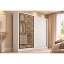 Ver imagem 1 de Guarda Roupa Casal Toledo 2PTS 1VD 3GV Neve N. Horizonte