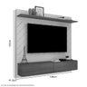 Painel para TV 60" com Prateleira Meline Malbec / Off White - Luapa - 3