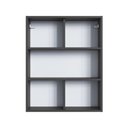 Ver imagem 2 de Nicho Organizador para Banheiro Prodecor CP7010 Grafite com 3 Prateleiras e Fixação na Parede