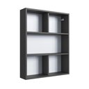 Ver imagem 1 de Nicho Organizador para Banheiro Prodecor CP7010 Grafite com 3 Prateleiras e Fixação na Parede