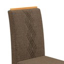 Ver imagem 4 de Conjunto Kit com 4 Cadeiras Estofadas para Sala de Jantar Yasmin MDF Cedro Linho Canela DJ Móveis