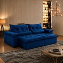 Ver imagem 1 de Sofá Ventura Retrátil e Reclinável 280cm - Azul