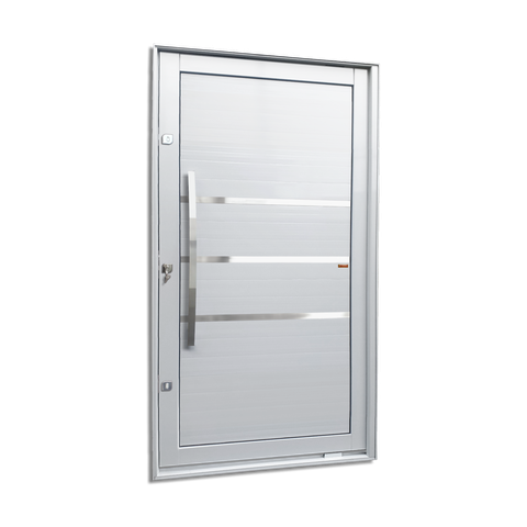 Porta Pivotante Alumínio Lambril Evolution c/Pux.e.Elite Branco 216x100 Brimak