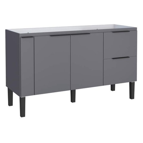 Gabinete de Cozinha Cinza em Madeira 144cm Cisne Cozimax