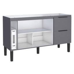 Gabinete de Cozinha Cinza em Madeira 144cm Cisne Cozimax - 2