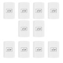 Ver imagem 1 de Conjunto com 10 Tomadas 2p+t 10a 250v, Modular, com Placa 4x2 e Suporte