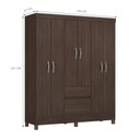 Ver imagem 3 de Guarda Roupa 2 Gavetas Jupiter Cafe Touch