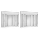 Ver imagem 5 de Kit com 2 Janelas de Correr 2 Folhas Móveis com Persiana Integrada 120x150cm Blackout Vidro Liso