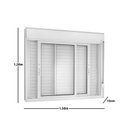 Ver imagem 4 de Kit com 2 Janelas de Correr 2 Folhas Móveis com Persiana Integrada 120x150cm Blackout Vidro Liso