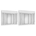 Ver imagem 5 de Kit com 2 Janelas de Correr 2 Folhas Móveis com Persiana Integrada 120x150cm Blackout Vidro Liso