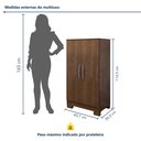 Ver imagem 3 de Armário Multiuso 2 Portas Triunfo Marrom/Malbec