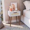 Ver imagem 1 de Mesa Cabeceira para Quarto com 1 Gaveta Retrô