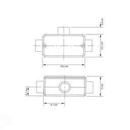 Condulete Fixo 2.1/2" Tipo "t" - com Tampa / Rosca Bsp / sem Pintura Tramontina - 2