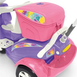Triciclo Passeio ou Pedal Infantil Com Bau Moto Uno 1036 - 5