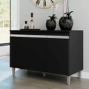 Ver imagem 3 de Balcão de Pia Cozinha Manu 120cm Preto sem Tampo Ajl Móveis