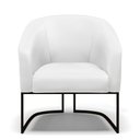 Ver imagem 3 de Kit 2 Poltronas Stella Corino Branco Base Industrial Preto - D’Rossi