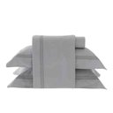 Ver imagem 1 de Jogo de Cama Queen Bordado Lusitani Prata/prata Kacyumara