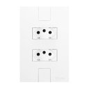 Ver imagem 2 de Cinco Conjuntos com 2 Tomadas 2p+t 20a 250v, Modular, com Placa 4x2