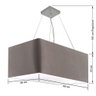 Lustre Pendente Retangular Md-4372 Cúpula 60x40cm Cinza Escuro - 2