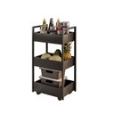 Ver imagem 1 de Carrinho Gourmet Auxiliar para Cozinha 3 Prateleiras Zane Preto/preto M12 - D'rossi