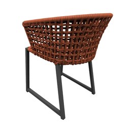 Cadeira Berlim Alumínio Corda Náutica Terracota - 2